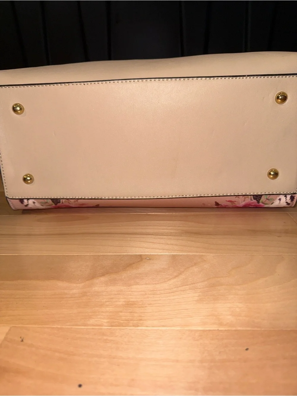 Stunning Floral Blush Structured Satchel Handbag NWOT